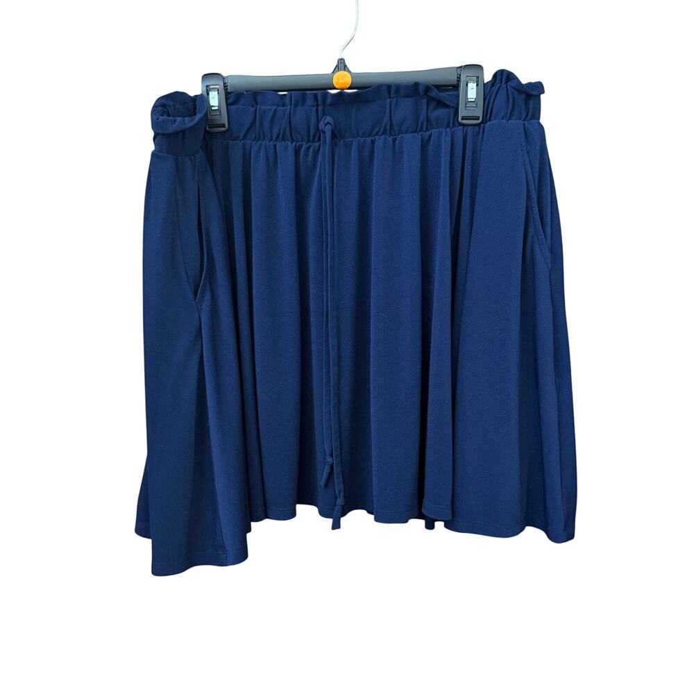 Lane Bryant Navy Pull On Skirt Size 18/20 Skater Swing Casual Blue